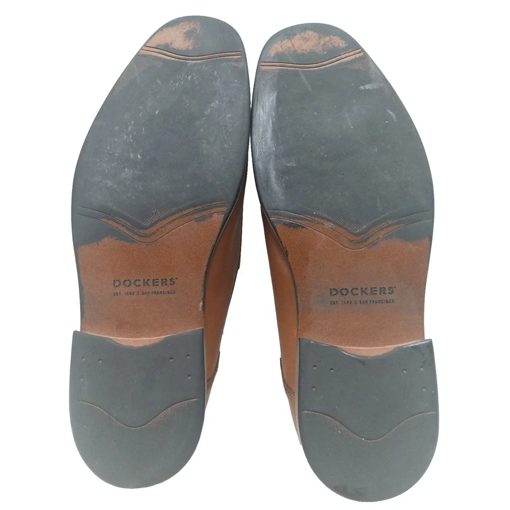 Dockers Men's Slip On Loafers Dress Shoes, Brown Leather, Size: 10.5‎
